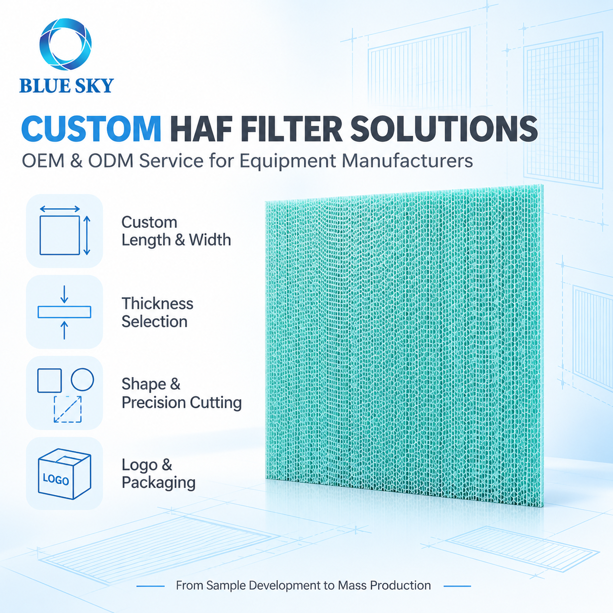 Corrugated PP HAF electrostatic air filter with open-channel structure for HVAC, electronics cooling and dust removal systems