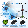 Robot vacuum replacement parts kit fit for Tikoms G8000 Max with roller brush side brushes and mop pads for routine maintenance