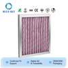 Pleated synthetic fiber HVAC panel filter helps capture dust lint fibers and common airborne particles in ventilation systems