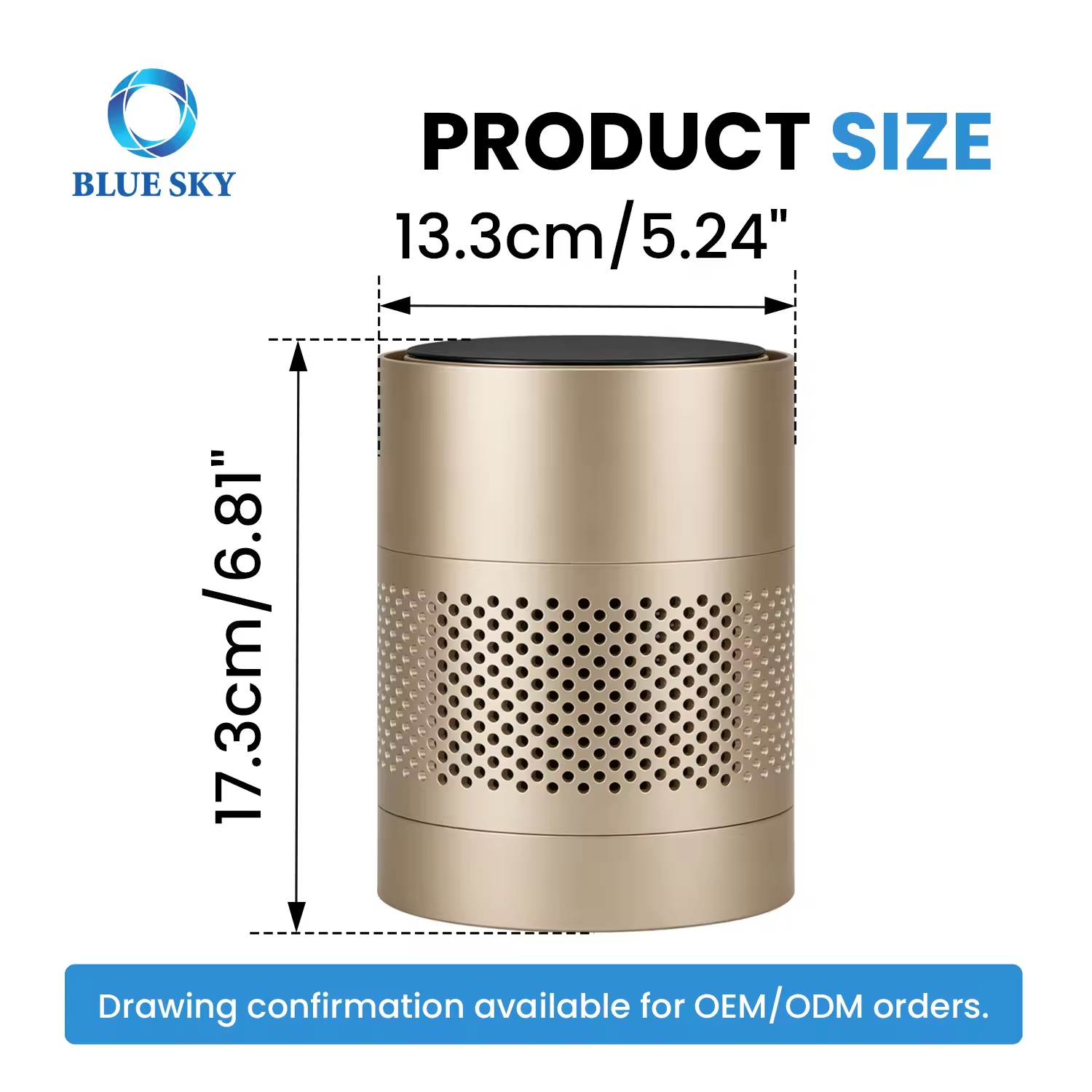 UV-C Air Purifier for Home and Office - HEPA Air Cleaner with Sterilization Function