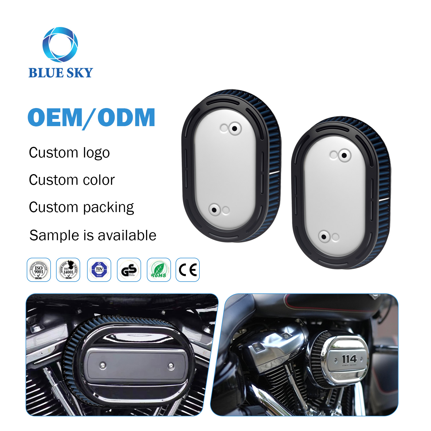 Customizable Air Filter for Harley Davidson Softail 2018+