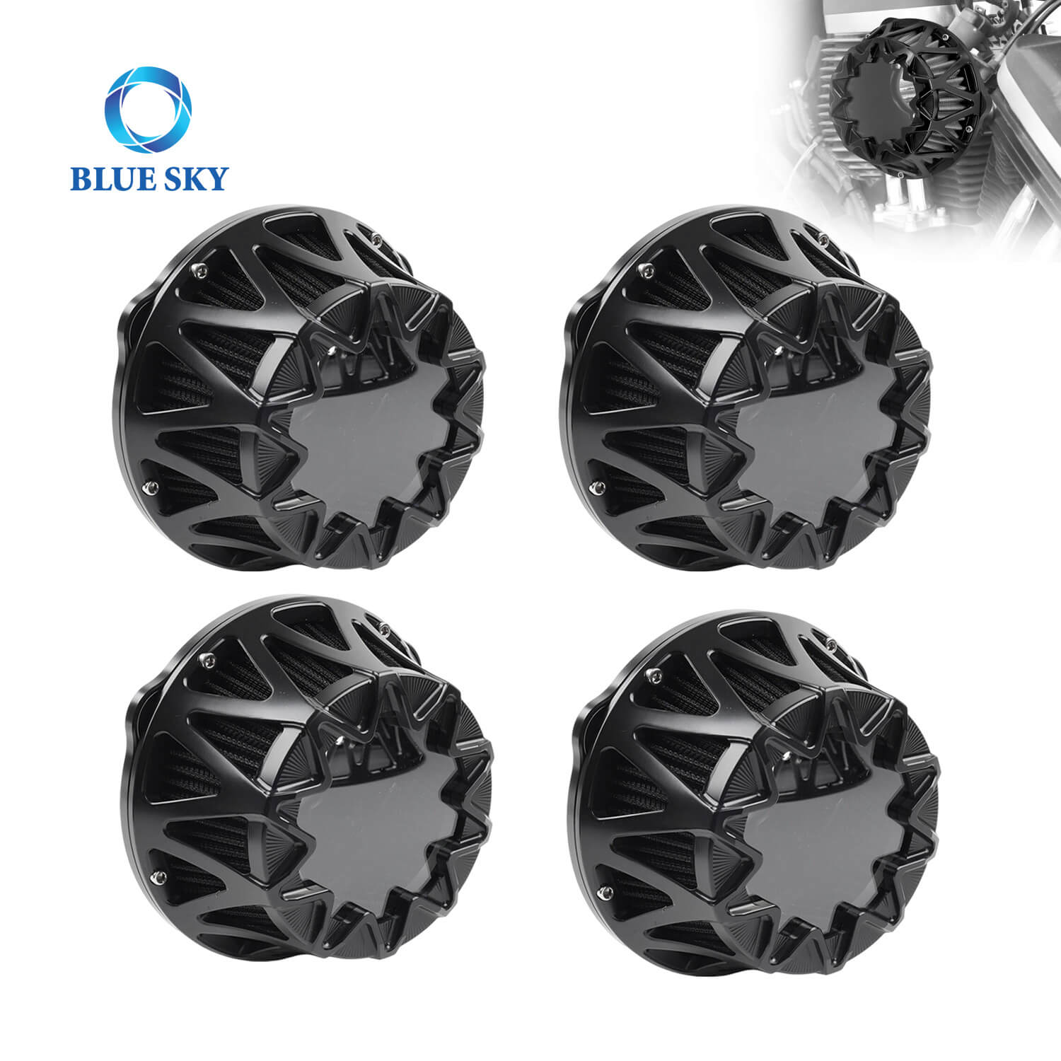 Motorcycle Air Cleaners Filters Replacement for Harley FLTRX FLHR Softail 107 Slim Breakout Intakes 18-23 M8