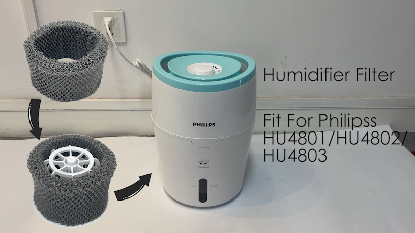 Black Hepa Filter Air Humidifier Compatible with Philips HU4801 HU4802 HU4803 Humidifier Parts