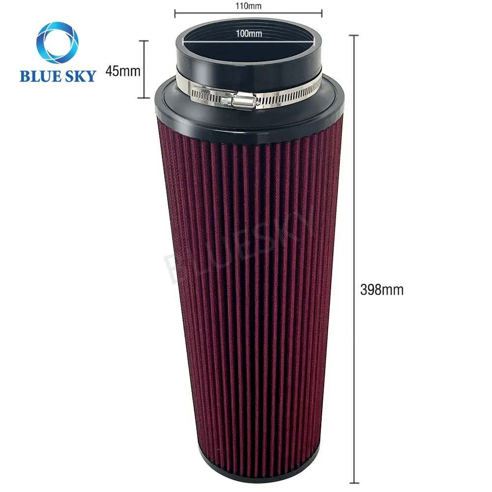 Universal 100mm High Flow Auto Parts Air Intake Filter Cleaner for Racing Car