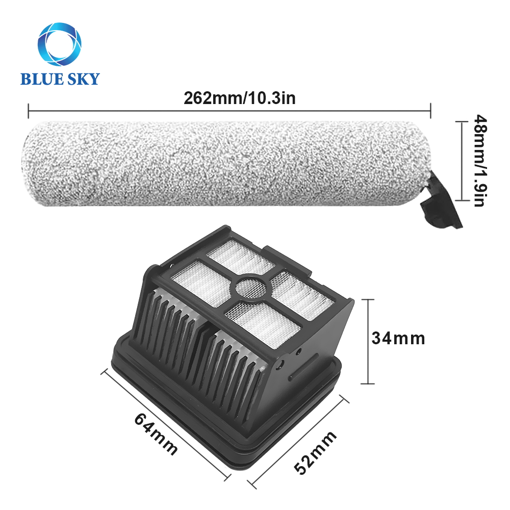 HEPA Filter and Roller Brush Kit fits for Dreame H13 PRO M13 M12PRO M12 Vacuum Cleaner