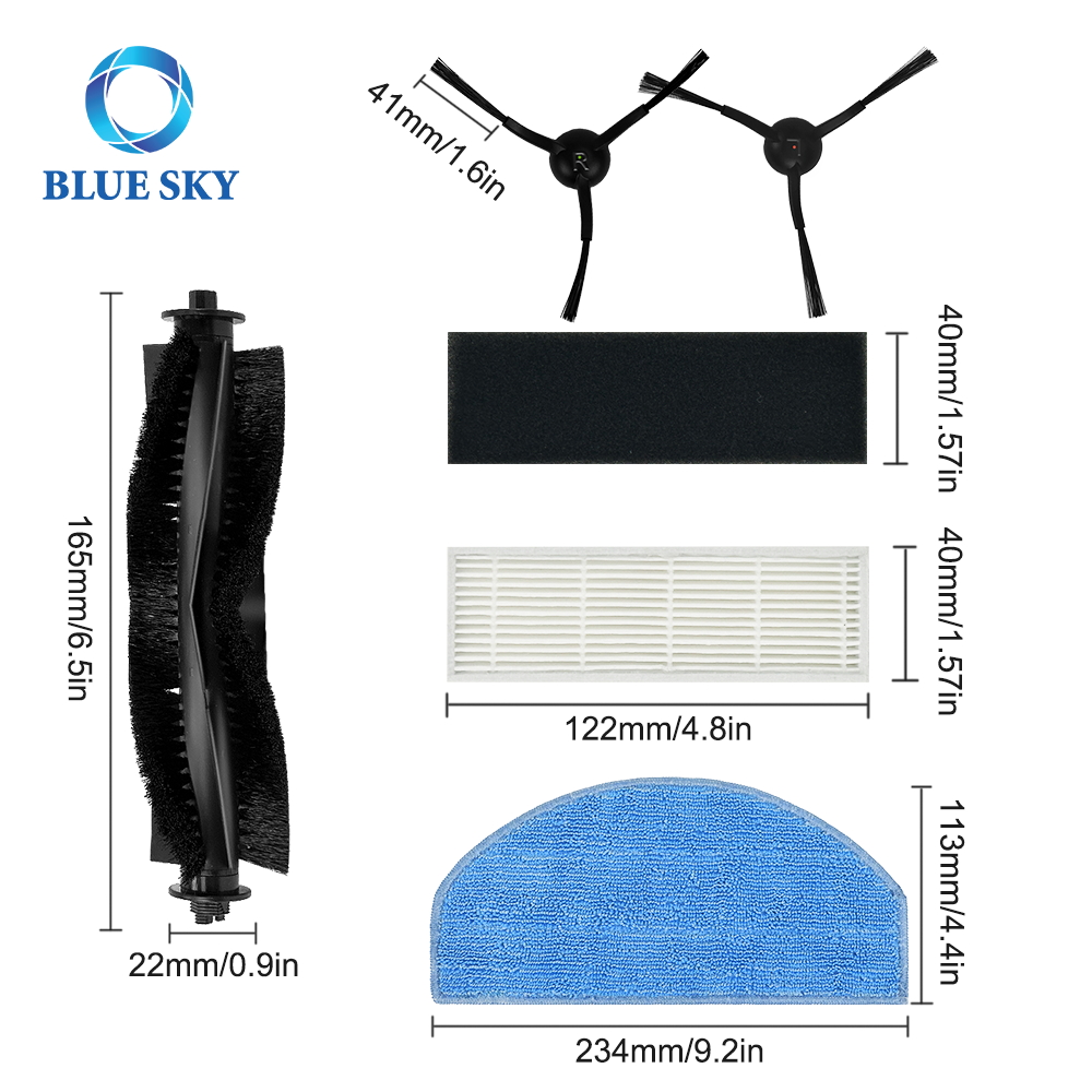 Filter Brush Mop Kit fits for Tikom Vacuum Cleaner G8000 G8000 Pro