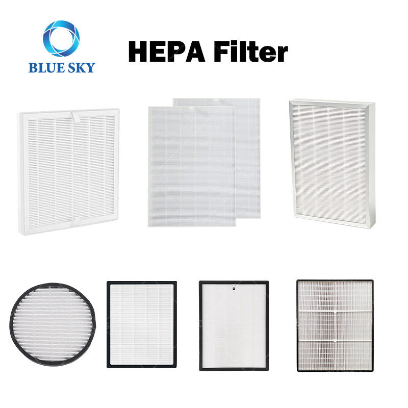 Blue Sky Filter OEM ODM Customized Activated Carbon Cartridge Panel Air HEPA Filter for Air Purifier Parts
