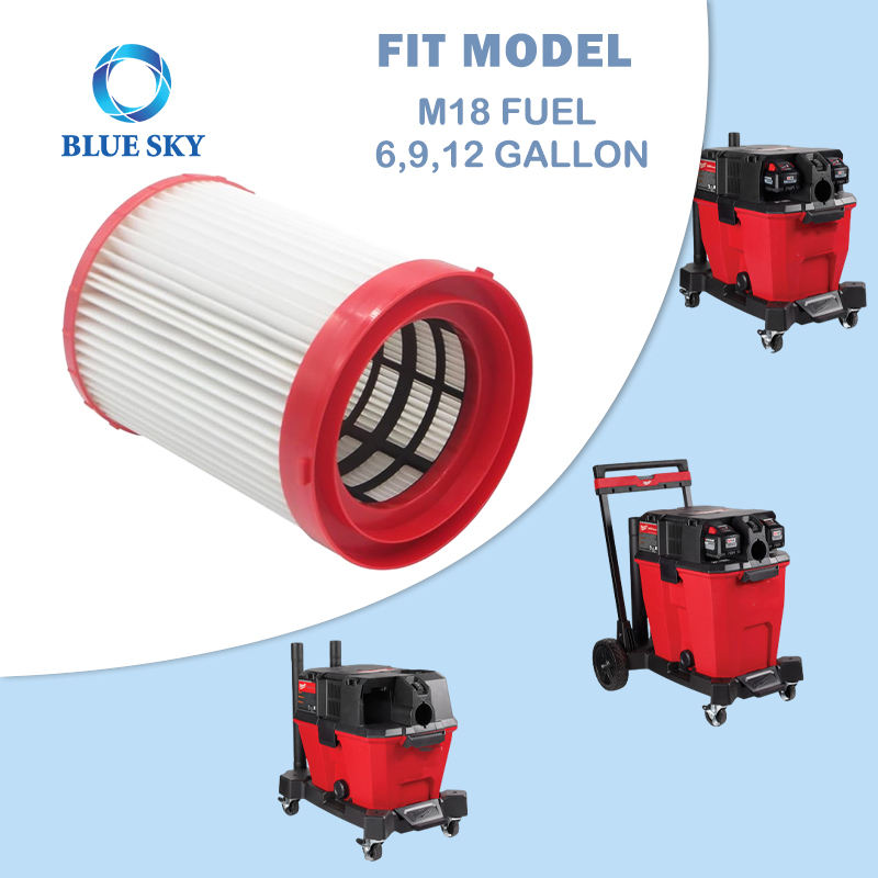 Wet Dry Filter Compatible with Milwaukee 49-90-1977 49-90-1990 M18 Vacuum Cleaner Replace Parts 0910-20 0911-20