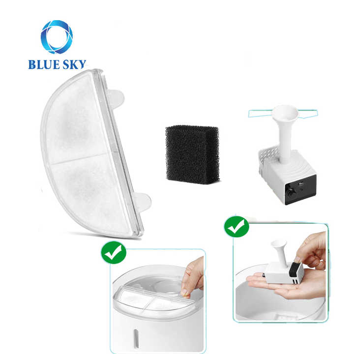 Pet Water Fountain Filter Replacement for Wf20/CF20 Wireless Pumps Cat Water Fountain, Sponge Filter With Activated Carbon 