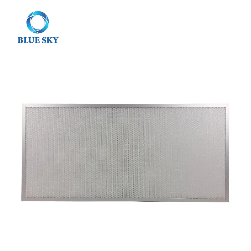 Blue Sky Filter Customized Size High Volume Flow Filters H14 Air Conditioning Aluminum Frame HVAC Air Filter in Cleanroom