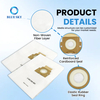 Vacuum cleaner filter bag replacement 2608000891 compatible with Bosch GAS 400 A and GAS 12-40 MA industrial vacuum cleaner