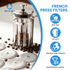4 inch stainless steel French press replacement filter screen for 1000ml 34oz 8 cup coffee maker reusable coffee filter