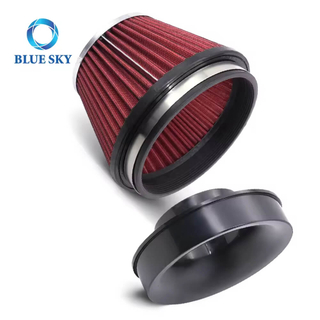 89mm Wholesale Auto Intake Air Filter, 6in Size Customized Universal High-Flow Car Air Filter