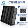 Activated carbon V-bank air filter for HVAC and AHU systems, with pleated molecular media for odor and VOC control