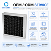 Aluminum frame pleated activated carbon panel air filter for HVAC ventilation odor control with custom size OEM ODM supply