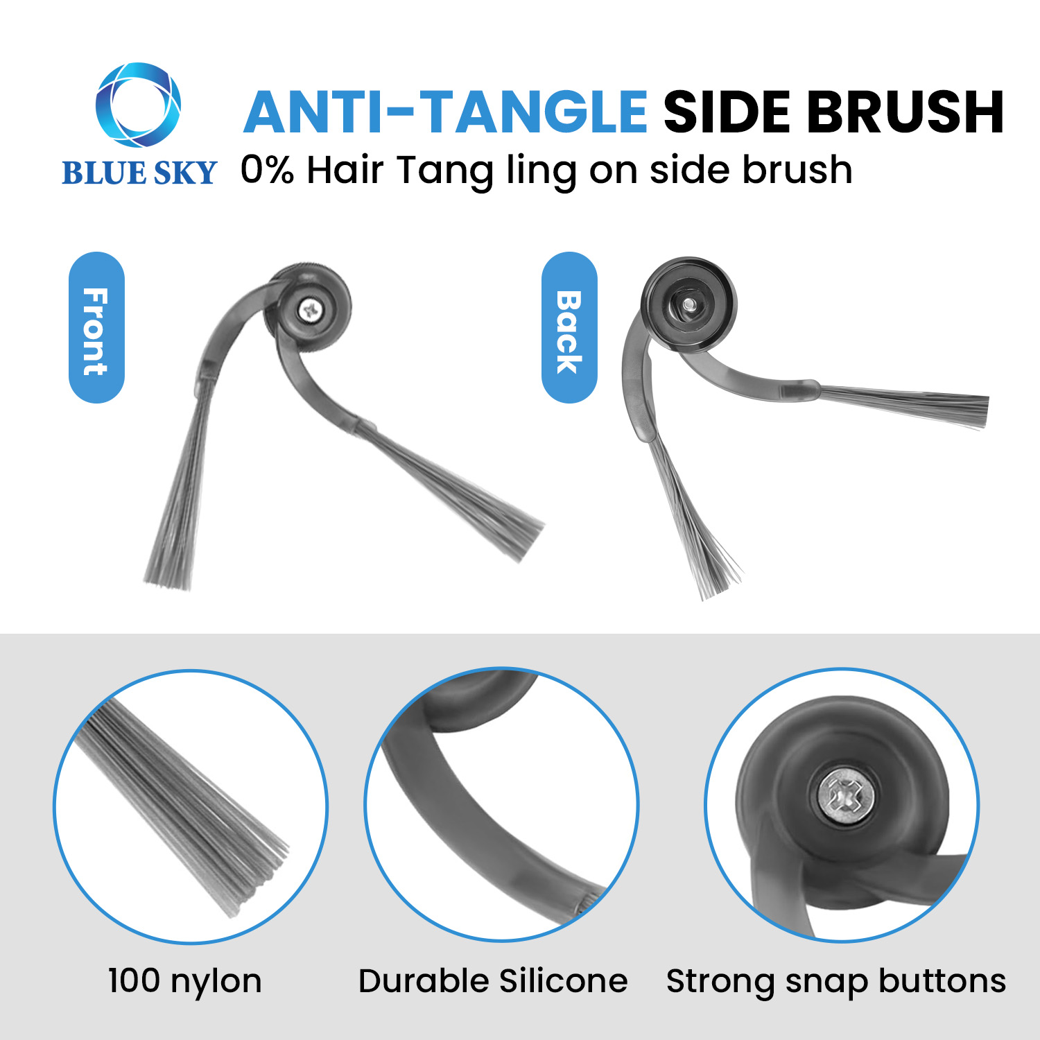 Replacement accessories parts kit fit for Roborocks Q10 S5 and Q10 X5 robot vacuum cleaners with main brush side brushes and HEPA filters
