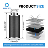 4 Inch Activated Carbon Filter for Grow Tent - 1200+ IAV Odor Control Inline Duct Filter 210 CFM