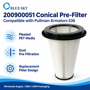 Pullman Filter Compatible with Pullman-Ermator S-Series Vacuum Cleaner Parts 200900051