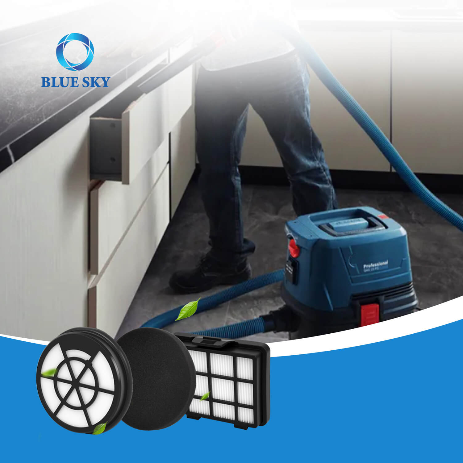 HEPA Filter and Foam Filter Replacement for Bosch BBZ152EF Series 2 BGC05 BGS05 Bagless Vacuum Cleaner