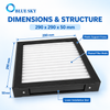 290 x 290 x 50 mm plastic frame glass fiber panel filter for air purifiers with custom media and packaging options