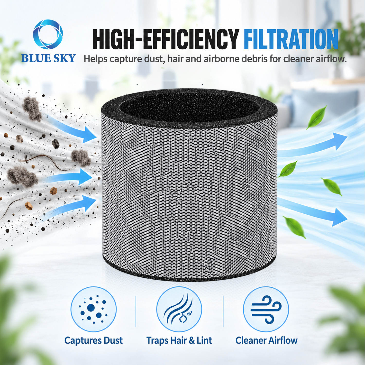 A04-1725-034 cylindrical evaporator pad compatible with selected Skuttles humidifiers