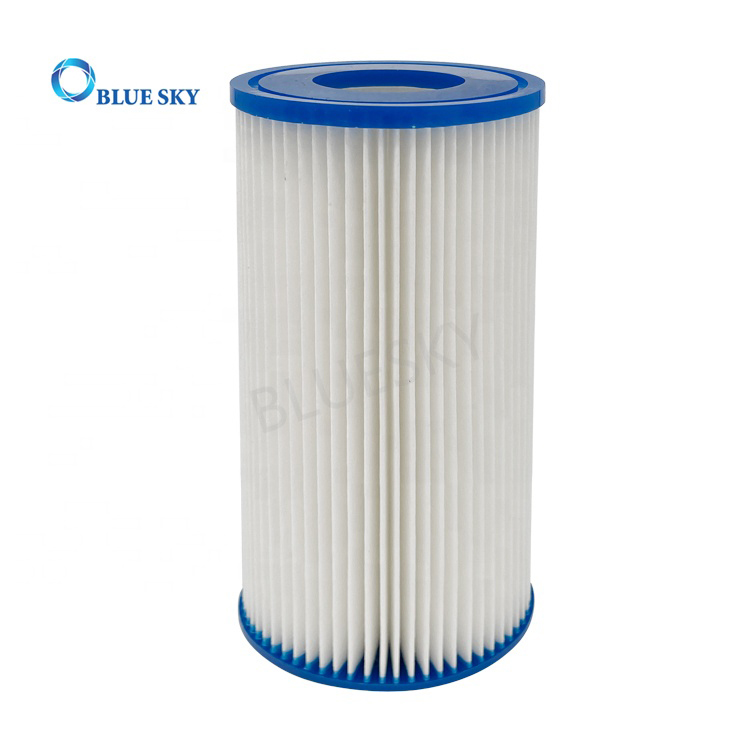 Blue Paper Pleated Water Filter Cartridge 8 Inch Standard Swimming Pool Filter