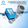 Washable & Reusable Brush Roll and HEPA Filter Replacement for Bissell Crosswave Omniforce Edge 3930f/3933/V2/3999z, 99.97% Filtration Vacuum Cleaner Parts