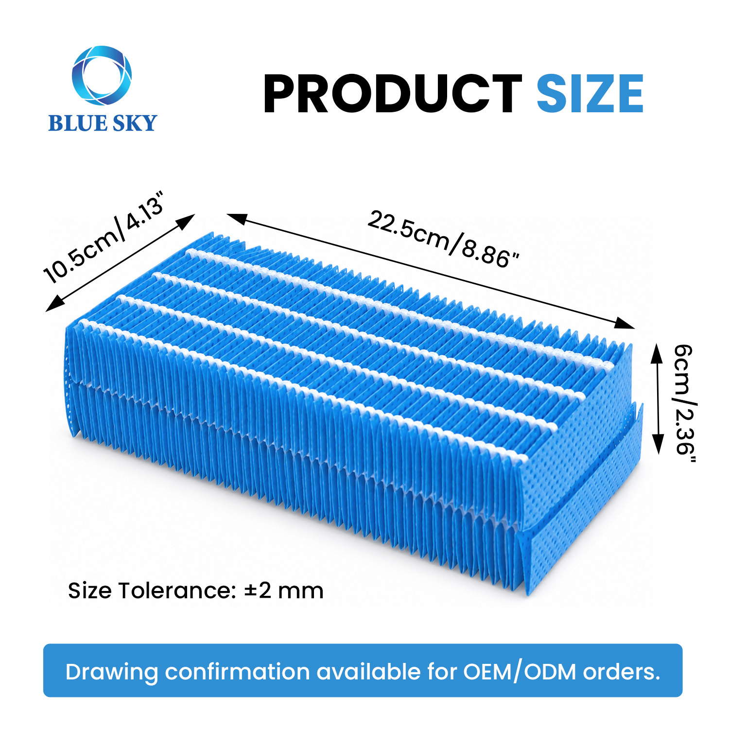 H060524 disposable evaporative wick filter compatible with Dainichs HD-ERXT501 HD-500A HD-500B and HD-500C humidifiers
