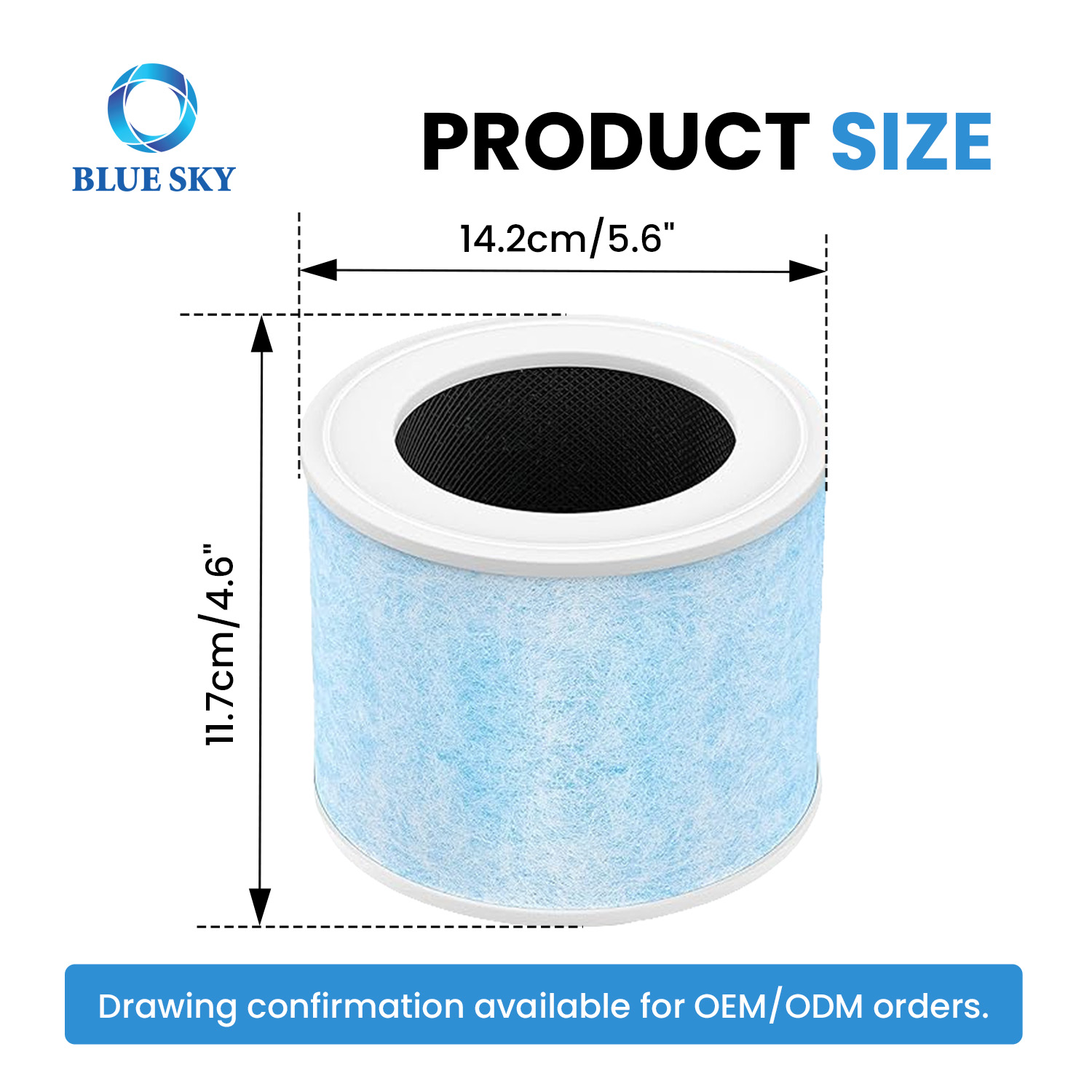 4-in-1 H13 True HEPA carbon replacement filter compatible with Momcozy AP01 nursery air purifier for baby room air cleaning