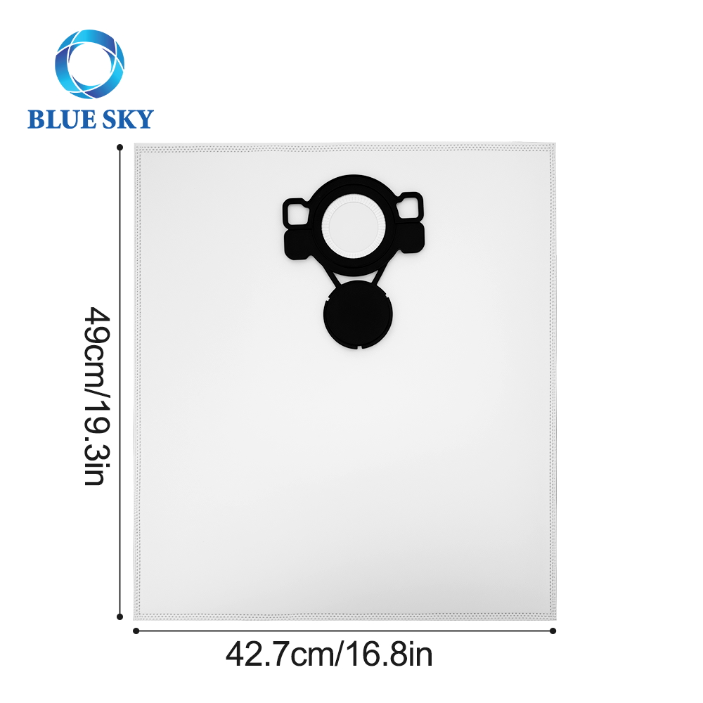 Size of 21-01 26-21 PC Replacement Fleece Bags 107419590 for Nilfisk Aero 20 Vacuum Cleaner
