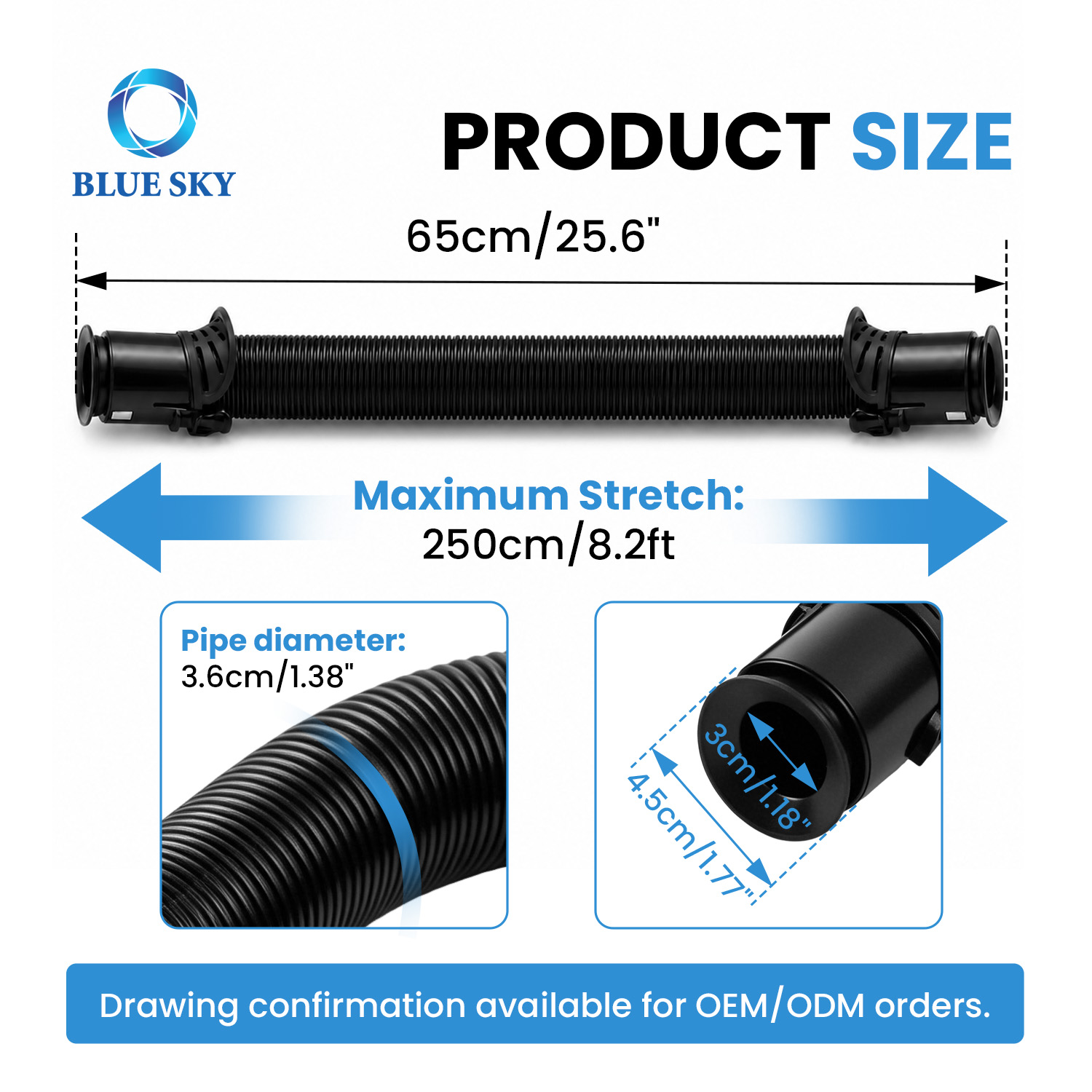 105FP900 Replacement vacuum hose compatible with selected Shark DuoClean Lift-Away LA455 LA700 UV900 UV950 models