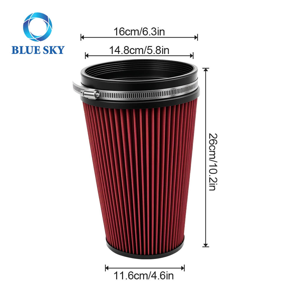 Size of 6inch 152 mm Inlet Air Filter