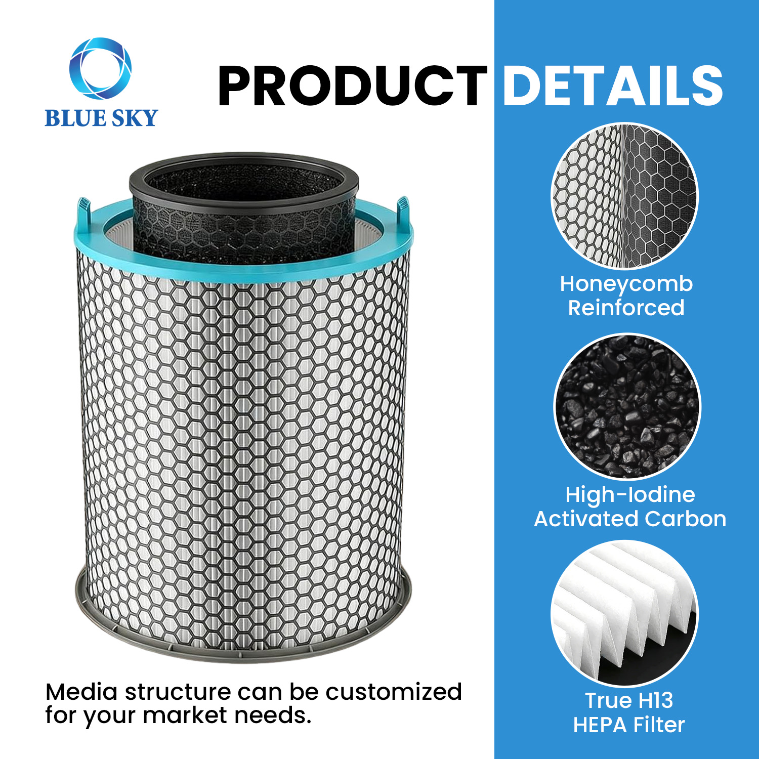 HJ10 replacement HEPA carbon filter for Dyson HushJet air purifier 3-in-1 high efficiency air purifier filter