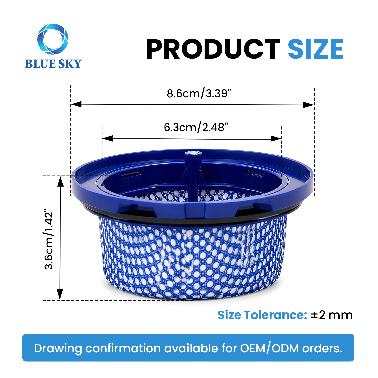 Washable micro filter DJ97-03298A compatible with Samsungs Bespoke Jet AI VS28C9762UK and VS35D9762UK vacuum cleaners