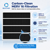 MERV 16 20x25x5 pleated HVAC air filter with activated carbon layer compatible with Lennox X6675 furnace system