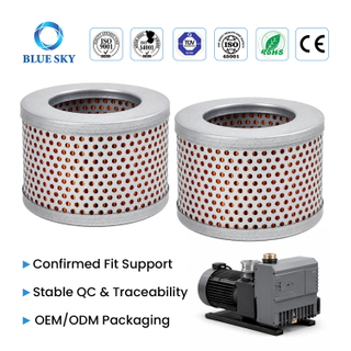 84040107000 C1112 Air Intake Filter Cartridge Compatible with Beckers U4.40 U4.70 U4.70D Vacuum Pumps