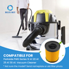 Pleated cartridge filter replacement compatible with selected Parksides PWD 12 A1 PWD 20 A1 PWD 25 A1 and PWD 30 A1 vacuum cleaners