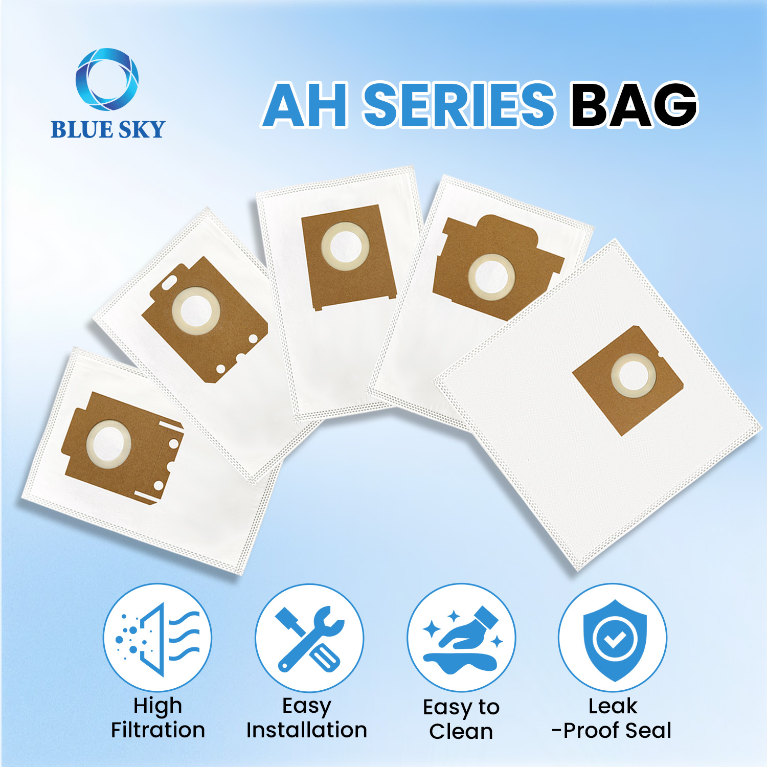 AH vacuum cleaner dust bags compatible with Electroluxs Hoovers Philipss Rowentas replacement parts