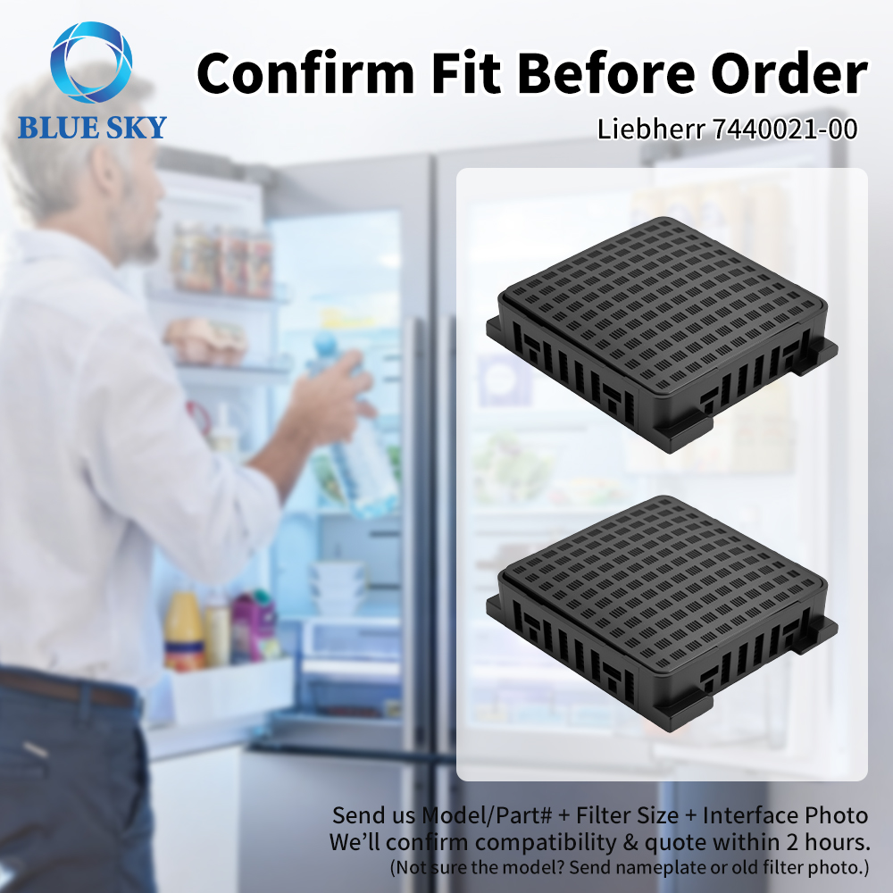 refrigerator air filter replacement compatible with liebherr 7440021-00, Fits 9096989 988246001 988246000 9882429