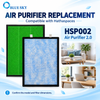 HEPA and activated carbon composite replacement filter compatible with Hathaspaces HSP002 Air Purifier 2.0