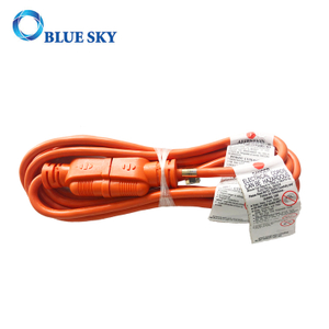 Orange 3m Extension Electric Power Cord & Cable for Vacuum Cleaners