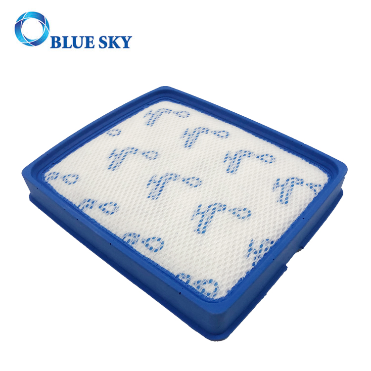  Blue Square Rubber Frame Foam Cotton Filter for Philips Vacuum Cleaner