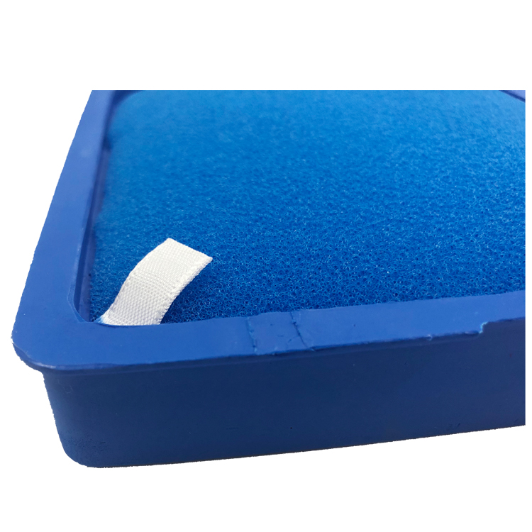  Blue Square Rubber Frame Foam Cotton Filter for Philips Vacuum Cleaner