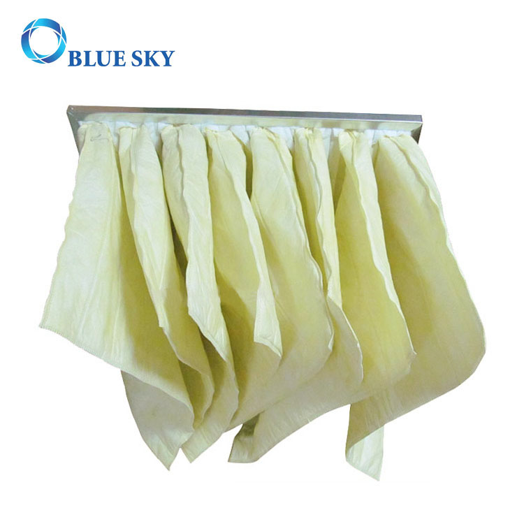 592*592*525mm Middle Efficiency Synthetic Fiber Pocket Filter Bags for Air Conditioning Ventilation System