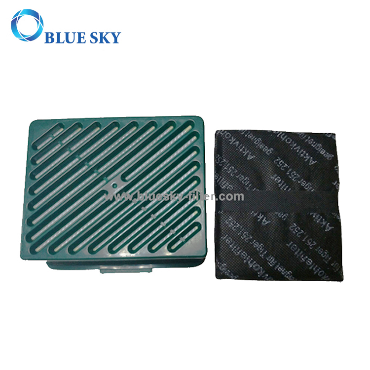 Green Activated Carbon HEPA Filters for Vorwerk Kobold 251 252 Vacuum Cleaners